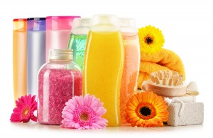 Plastic Bottles Of Body Care And Beauty Products