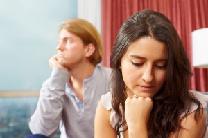 Couple having problem , the woman ignoring her spouse